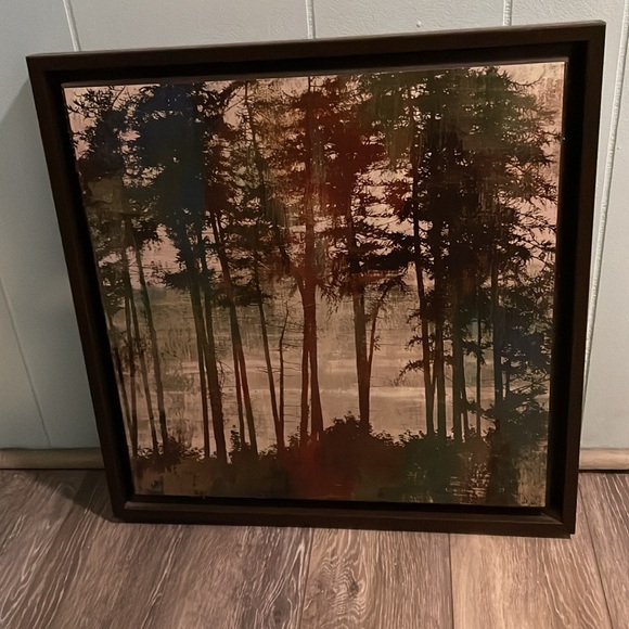 20.5x20.5 wood frame tree artwork - Picture 3 of 3